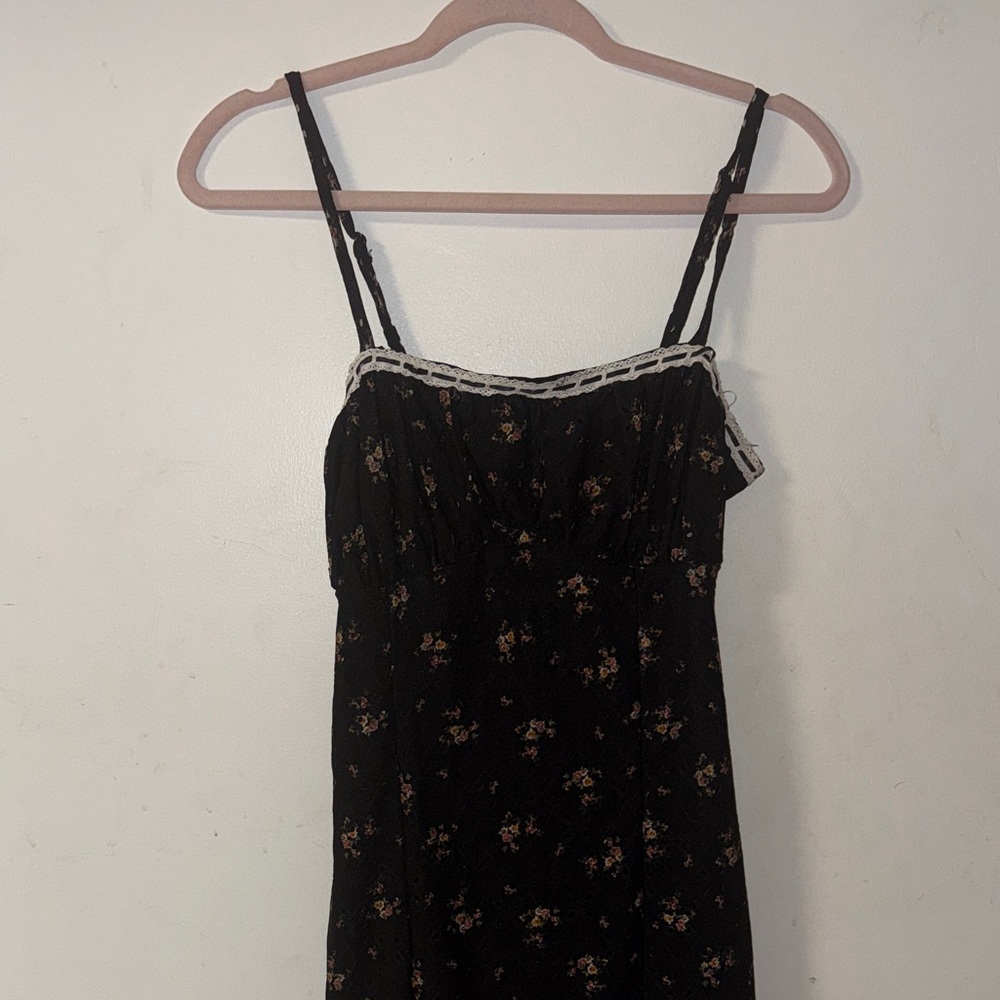 Used Floral Black Dress